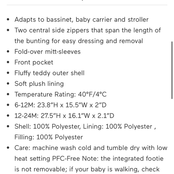 7AM rose dawn baby’s Benji snowsuit brand new. Mittens included. 12-24 mos. - Picture 3 of 3